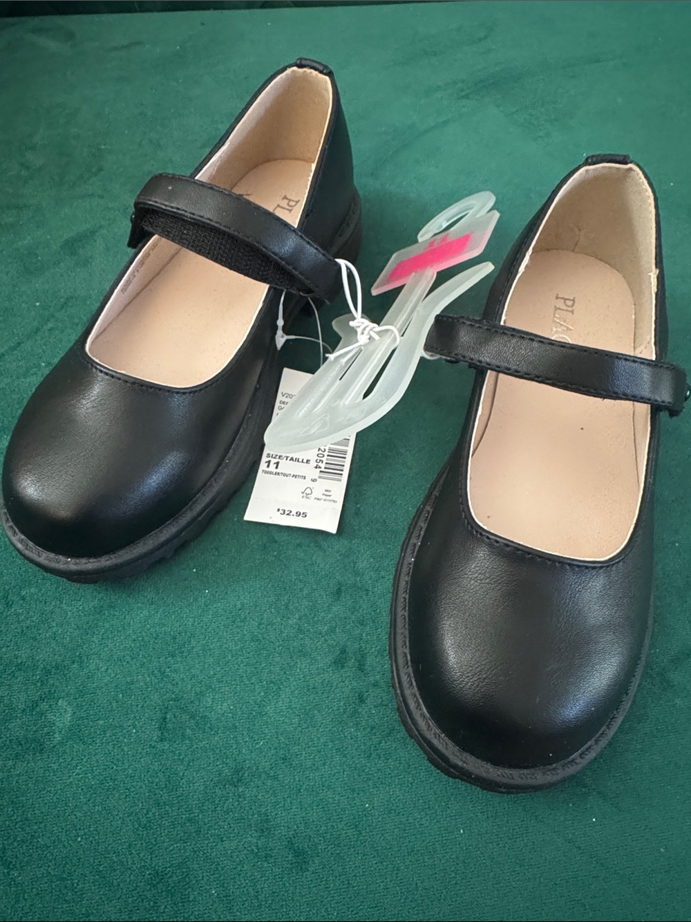 The Children's Place Black Mary Jane Hook-and-Loop Dress Shoes